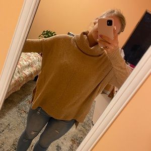 Fluffy turtle neck sweater